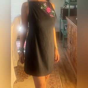 Red Sleeveless Halter Mini Dress